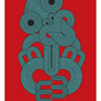 Totaea Art Print Red Tiki Post Card