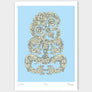 Kiwiana Art Prints Art Print Floral Tiki Limited Edition Print