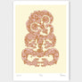 Kiwiana Art Prints Art Print Floral Tiki Limited Edition Print