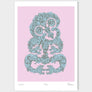 Kiwiana Art Prints Art Print Floral Tiki Limited Edition Print
