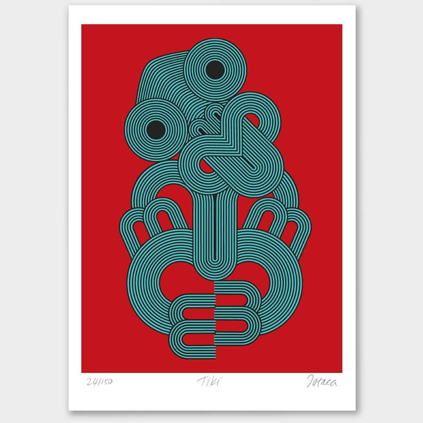 Red Tiki Limited Edition Print – Totaea