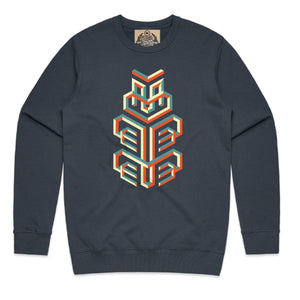 Escher Tiki Mens Crew Sweatshirt